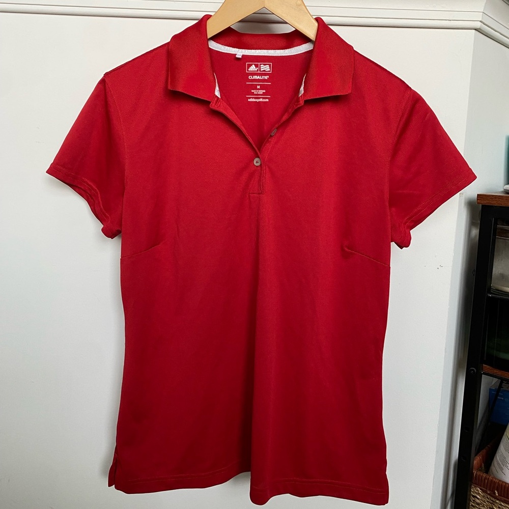 Red medium Adidas climalite golf polo Short sleeve